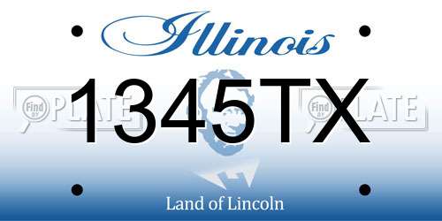 1345TX Illinois License Plate