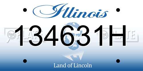 134631H Illinois License Plate