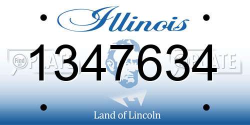 1347634 Illinois License Plate