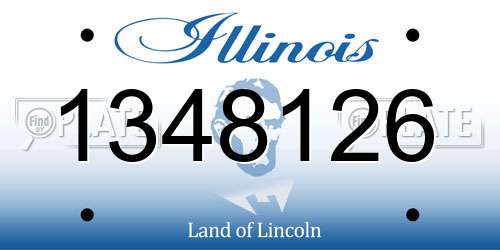 1348126 Illinois License Plate