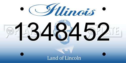 1348452 Illinois License Plate