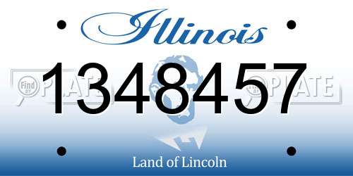 1348457 Illinois License Plate