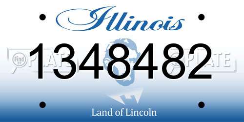 1348482 Illinois License Plate