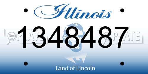 1348487 Illinois License Plate