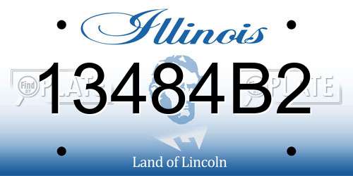 13484B2 Illinois License Plate