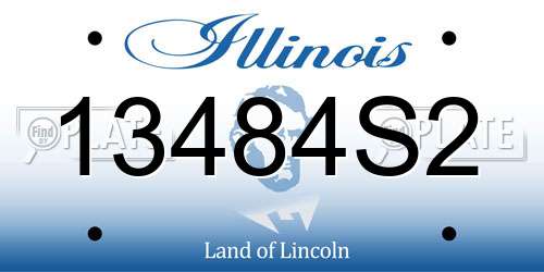 13484S2 Illinois License Plate