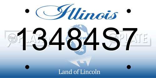 13484S7 Illinois License Plate