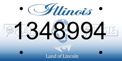1348994 Illinois License Plate