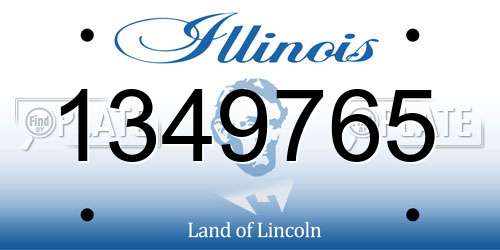 1349765 Illinois License Plate
