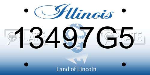 13497G5 Illinois License Plate