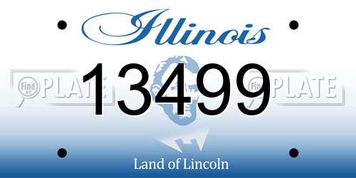 13499 Illinois License Plate