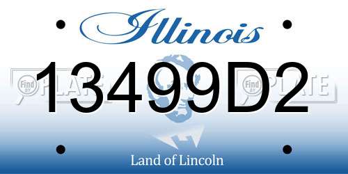 13499D2 Illinois License Plate