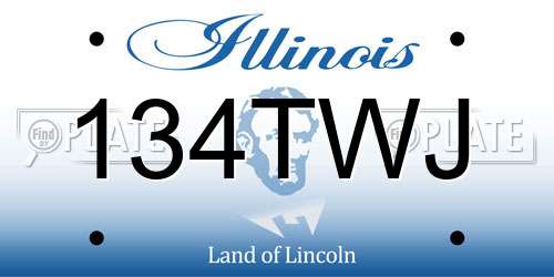 134TWJ Illinois License Plate