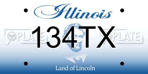 134TX Illinois License Plate