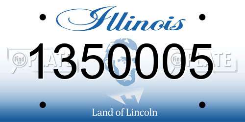 1350005 Illinois License Plate