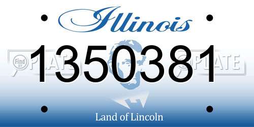 1350381 Illinois License Plate