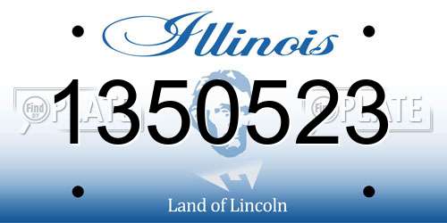 1350523 Illinois License Plate