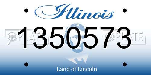 1350573 Illinois License Plate