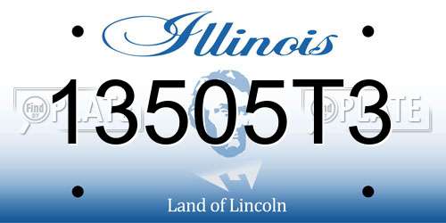 13505T3 Illinois License Plate