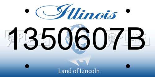 1350607B Illinois License Plate