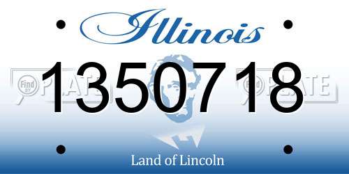 1350718 Illinois License Plate