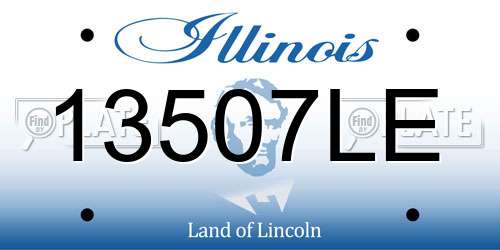 13507LE Illinois License Plate