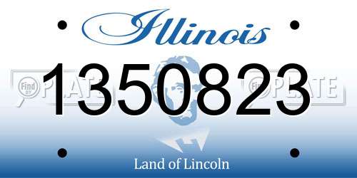 1350823 Illinois License Plate