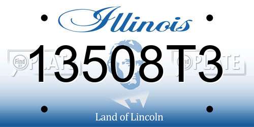 13508T3 Illinois License Plate