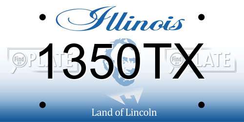 1350TX Illinois License Plate