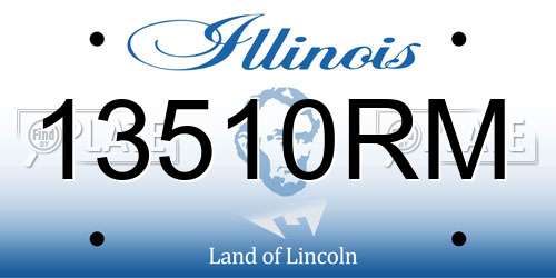 13510RM Illinois License Plate