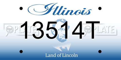 13514T Illinois License Plate