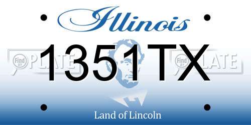 1351TX Illinois License Plate