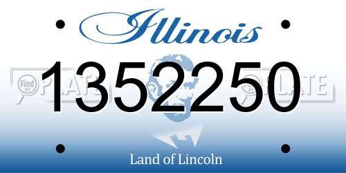 1352250 Illinois License Plate