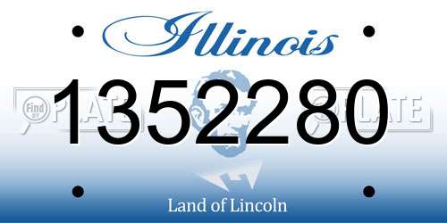 1352280 Illinois License Plate