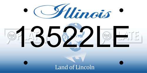 13522LE Illinois License Plate