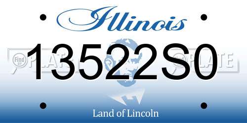 13522S0 Illinois License Plate
