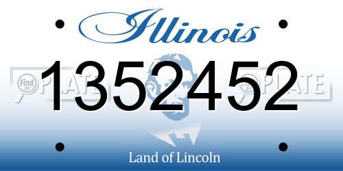 1352452 Illinois License Plate
