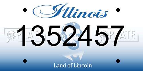 1352457 Illinois License Plate