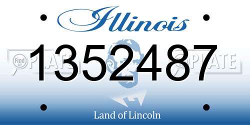 1352487 Illinois License Plate