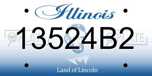 13524B2 Illinois License Plate