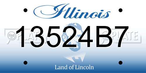 13524B7 Illinois License Plate