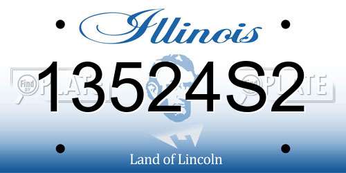 13524S2 Illinois License Plate