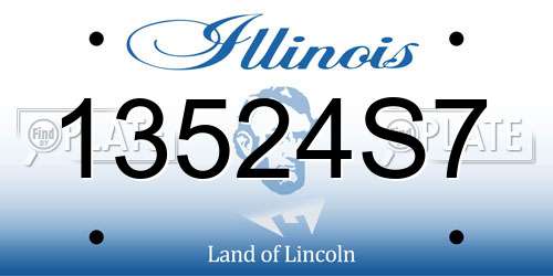 13524S7 Illinois License Plate