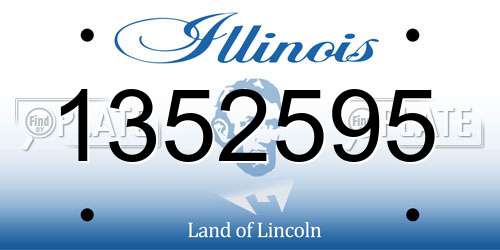 1352595 Illinois License Plate