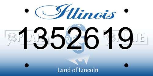 1352619 Illinois License Plate