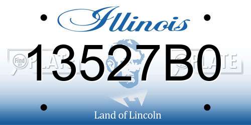 13527B0 Illinois License Plate