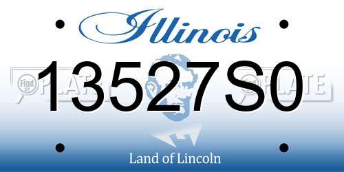 13527S0 Illinois License Plate