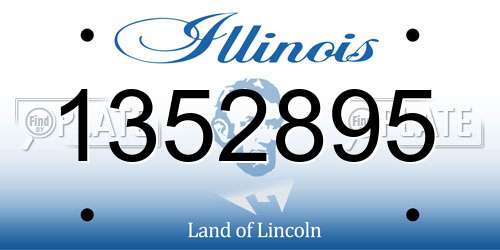 1352895 Illinois License Plate