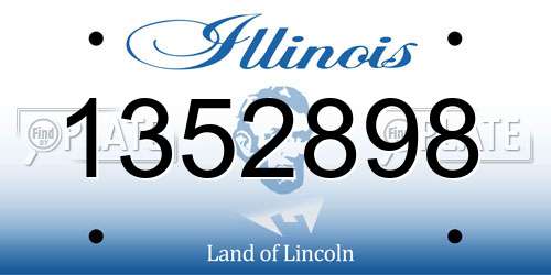 1352898 Illinois License Plate