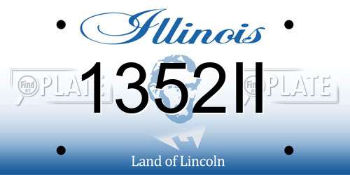 1352II Illinois License Plate